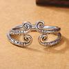 Jiahui Fashion Couple Silver Ring Xiangyun Esculpido Retro Antigo Anel de Prata Tailandês Anel de Maldição Atacado