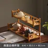 Prateleira de Exibição para Mesa, Suporte de Xícaras de Chá em Madeira Maciça, Prateleira de Armazenamento para Conjunto de Chá, Mesa de Chá Pequena para Sala de Chá do Escritório, Prateleira de Armazenamento para Mesa de Chá