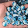 Nuevas Cuentas Redondas de Dibujos Animados Anime con Agujeros Rectos para Cadena de Teléfono, Llavero, Cadena de Bolso, Accesorios para Llavero
