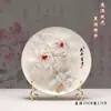 Porcelana de Peônia de Luoyang Atacado Ornamentos Cerâmica Artesanal Decoração de Sala de Estar Prato Pendurado Artesanato Presentes de Inauguração