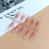 Puntas de Uñas para Arte de Uñas Degradado Personalizadas de 10 Piezas, Parches de Uñas Degradados Terminados, Aceite Sellador UV Top Coat, Uñas Postizas de Presionar