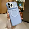 Adequado para iPhone 17 Pro Max, capa magnética simples com padrão de onda fosco, capa protetora macia anti-queda para Apple 16