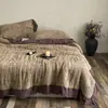 Colcha de encaje de hilo de una sola hebra de diez capas, estética francesa, lavable a máquina, doble gasa, fibra de soja, colcha de primavera y otoño