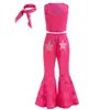 Novo Traje Cosplay Barbie para Meninas Conjunto de Performance de Palco Barbie para Meninas Emagrecedor Conjunto de Três Peças