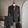 [Terno de Elite para o Dia a Dia] Terno Masculino, Casual de Negócios, Formal Slim-Fit para o Trabalho, Terno de Alta Qualidade Sem Passar