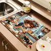 Tapete de secagem de diatomita mais vendido para decoração de mesa em casa, tapete antiderrapante, porta-copos isolante térmico, tapete de mesa popular TEMU, disponível para dropshipping