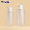 En Stock Botella Transparente Redonda de Fondo Plano y Hombro Recto para Champú de 300ml Botella con Dispensador de Bomba para Gel de Ducha de 500ml Botella para Acondicionador Botella para Mascotas