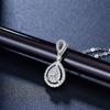 Colgante de circón en forma de gota de moissanita con imitación de diamante blanco, estilo coreano, estilo temperamento versátil, cadena de clavícula de moda para mujer.