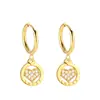 Novos Brincos Elegantes de Aço Inoxidável, Brincos Geométricos Simples de Ouro 18K, Brincos Versáteis de Estilo Nicho para Mulheres