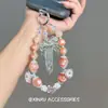 [Sonho de Borboleta Roxa] Corrente de Celular com Contas de Borboleta Roxa de Luxo Leve, Elegante de Indústria Pesada, Pingente de Bolsa Moderno e Versátil
