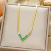 Moda Leve Luxo Titânio Colar de Aço Feminino Simples All-match Requintado Pingente de Zircão Internet Celebridade Clavícula Cadeia Nicho Jóias de Alta Qualidade