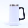 Taza termo de acero inoxidable personalizada de 24 oz con asa para el hogar y la oficina, portátil, de gran capacidad, de plástico con aerosol para cerveza.
