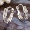 Brincos de moda ao redor, design de diamante espacial, brincos geométricos para mãe, joias de orelha, presente para mulheres