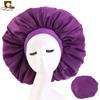 Gorro redondo elástico extragrande tipo seda, gorro de noche de satén, belleza y peluquería, gorro para el hogar, durag sedoso