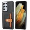 Funda para teléfono Samsung S21 con diseño de tarjeta y soporte de contraste con patrón de becerro, anticaídas, A21S