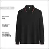 Camiseta Polo Masculina de Manga Longa para Primavera e Outono Transfronteiriça Jovem Tendência Slim Fit Estilo Coreano Casual Cor Sólida Gola Alta
