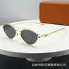 2026 Nova Decoração de Nó de Corda Óculos de Ponte Dupla Óculos de Sol Elegantes Olho de Gato Personalidade Europeia e Americana Óculos de Sol da Moda Ins para Mulheres