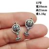 Colgante de moneda de plata Xizang vintage estilo nacional carácter de la suerte ábaco calabaza colgante pequeño accesorios de adornos tejidos a mano diy