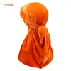 Venta Caliente de Amazon Sombrero Pirata Trenza de Cola Larga de Terciopelo Dorado Sombrero Baotou Sombrero para la Cabeza Durag de Terciopelo