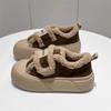 Mocasines sin cordones con suelas de plataforma, Zapatos de algodón con velcro, Forro polar y engrosados para otoño e invierno, Nuevos zapatos tipo pan de moda de invierno 2026