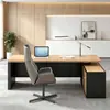 Escritorio de oficina LOFT de madera maciza con cajones, escritorio ejecutivo simple y moderno para jefe o gerente, escritorio y silla para computadora de escritorio de una persona