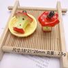 Simulación tridimensional fruta manzana nuclear diy pegamento crema funda para teléfono móvil llavero adornos de paisaje material accesorios de resina
