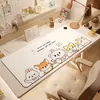 Alfombrilla de escritorio calefactable con temática de dibujos animados para uso en la oficina, perfecta para el invierno, diseñada para estaciones de trabajo de mujeres, proporcionando calor para las manos y sirviendo como protector de escritorio, con un tamaño extragrande adecuado para teclados y ratones