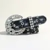 Cinturón Y2K de Mezclilla Azul Estilo Retro Hebilla Decorada con Estrellas y Pedrería Europea y Americana Cinturón Decorativo de Moda para Mujer