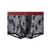 2026 Nova Cueca Boxer Masculina de Renda Transparente Respirável Confortável Ultrafina Fresca Sem Costura Nylon Design de Abelhinha
