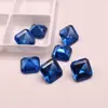 119 Espinela Azul Cuadrada Facetada Biselada Espinela Azul Piedra Suelta Accesorios para Joyería 8*8mm Procesamiento de Piedra Preciosa Artificial