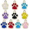 28 Goteo de Aceite Dibujos Animados Brillo Fino Pata de Gato Huella de Pata de Oso Colgante DIY Etiqueta para Cachorro Etiqueta para Mascota Accesorios de Joyería