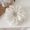 Goma para el pelo de malla con lunares, estilo primaveral, para mujer, simple estilo coreano, cuerda versátil para coleta, estilo casual