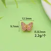 Venta Directa de Fábrica de Accesorios para Pulseras de Mariposa Esmaltadas Chapadas en Oro que Conservan el Color, Espaciadores de Cuentas para DIY y Accesorios al por Mayor