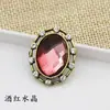 Cabeça de beleza vintage flor de cristal material feito à mão acessórios de cabelo prato de flor fivela de diamante bastão de mão flor acessórios de joias DIY