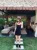 Guangzhou Tela Original Verano Retro Estilo Chica Picante Sexy Ajustado Ceñido a la Cadera Falda Corta Nicho Vestido de Tirantes
