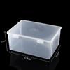 Caja Vacía Transparente Elevada de Doble Hebilla Caja de Herramientas para Almacenamiento de Piezas de Tornillo PP Espesado Accesorios Caja de Embalaje Universal