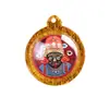 Estátua de Buda Pintada e Esfregada com Minerais de Xizang, Pingente Caixa Gawu, Thangka Portátil Mágico-Encantado de Quatro Braços, Pequena Estátua de Buda