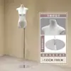 Soporte de Exhibición de Maniquí de Cuerpo Plano Original para Tienda de Ropa de Mujer, Accesorios de Maniquí de Gama Alta, Maniquí Femenino de Medio Cuerpo para Escaparate de Tienda de Ropa