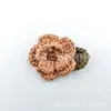 Crochê de algodão puro fita floral de duas camadas folha peças florais tricotadas à mão acessórios de decoração de roupas DIY elásticos de cabelo e acessórios de cabelo femininos
