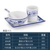 Kaibo Ya melamina hotel restaurante porcelana azul e branca conjunto de quatro peças louça de plástico comercial imitação de porcelana pratos xícara colher