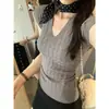 Cárdigan de Punto Trenzado Color Albaricoque para Mujer, Estilo Coreano, Verano 2026, Camiseta Interior de Alta Gama Ajustada sin Mangas