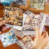Libro de Pegatinas Serie Diario de Felicidad Yuxian 30 Hojas Yanyan Troqueladas Estilo Vintage Japonés Material para Journaling