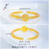 Accesorios DIY Puzuojiu Dorados con Arena que No se Desvanecen con Diamantes, Collar con Colgante de Calabaza Fu Tai an Kang Cadena para la Clavícula