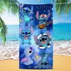 Toalla de Playa con Estampado de Stitch Lindo de Dibujos Animados y Anime, Toalla de Baño de Microfibra Secado Rápido Transfronteriza, Toalla de Playa Espesa