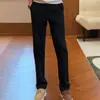 "Nápoles Relaxado" Corte Afiado Simples Bonito Versátil Negócios Estilo Old Money Calças Casuais Masculinas