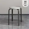 Banqueta de Luxo Leve Estilo Italiano, Pequena Banqueta Redonda para Uso Doméstico, Banqueta Tendência para Mesa de Jantar, Banco Empilhável Moderno Minimalista para Sala de Estar, Banqueta Baixa