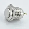 Interruptor de Botón Metálico de 16 mm Auto-retorno Altura Pin Impermeable Pequeño Sin Luz Pulsador Impermeable Acero Inoxidable