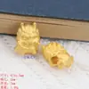 Seis caminhos pequeno Shenlong estilo antigo areia dourada mini furo horizontal yuan Baolong saudações auspiciosas para Fulong acessórios de joias diy