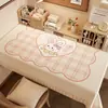 Toalha de Mesa Desenho Animado, Sem Lavagem, Impermeável, À Prova de Óleo, Resistente ao Calor, Estilo Dopamina Creme, Toalha de Mesa Retangular, Protetor de Mesa, Chá