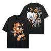 Camiseta de manga corta con estampado doble cara retro americano KOBE Kobe, sudadera holgada de manga larga lavada con capucha, venta al por mayor